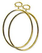 Janlynn Gold Large Oval Frame #021-1346 2/Package 4.25"